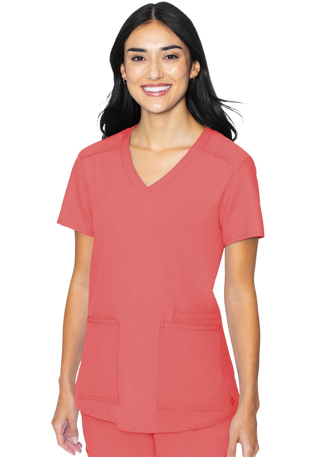 Insight 3 Pocket Scrub Top – Lightweight, Medium StretchMed CoutureMC2411-CORAL-XS