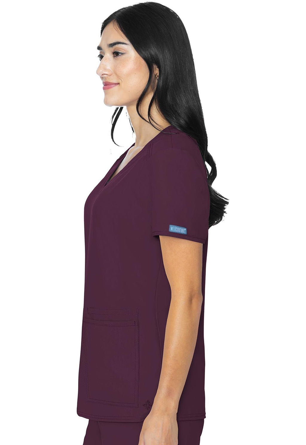 Insight 3 Pocket Scrub Top – Lightweight, Medium StretchMed CoutureMC2411-WINE-XS