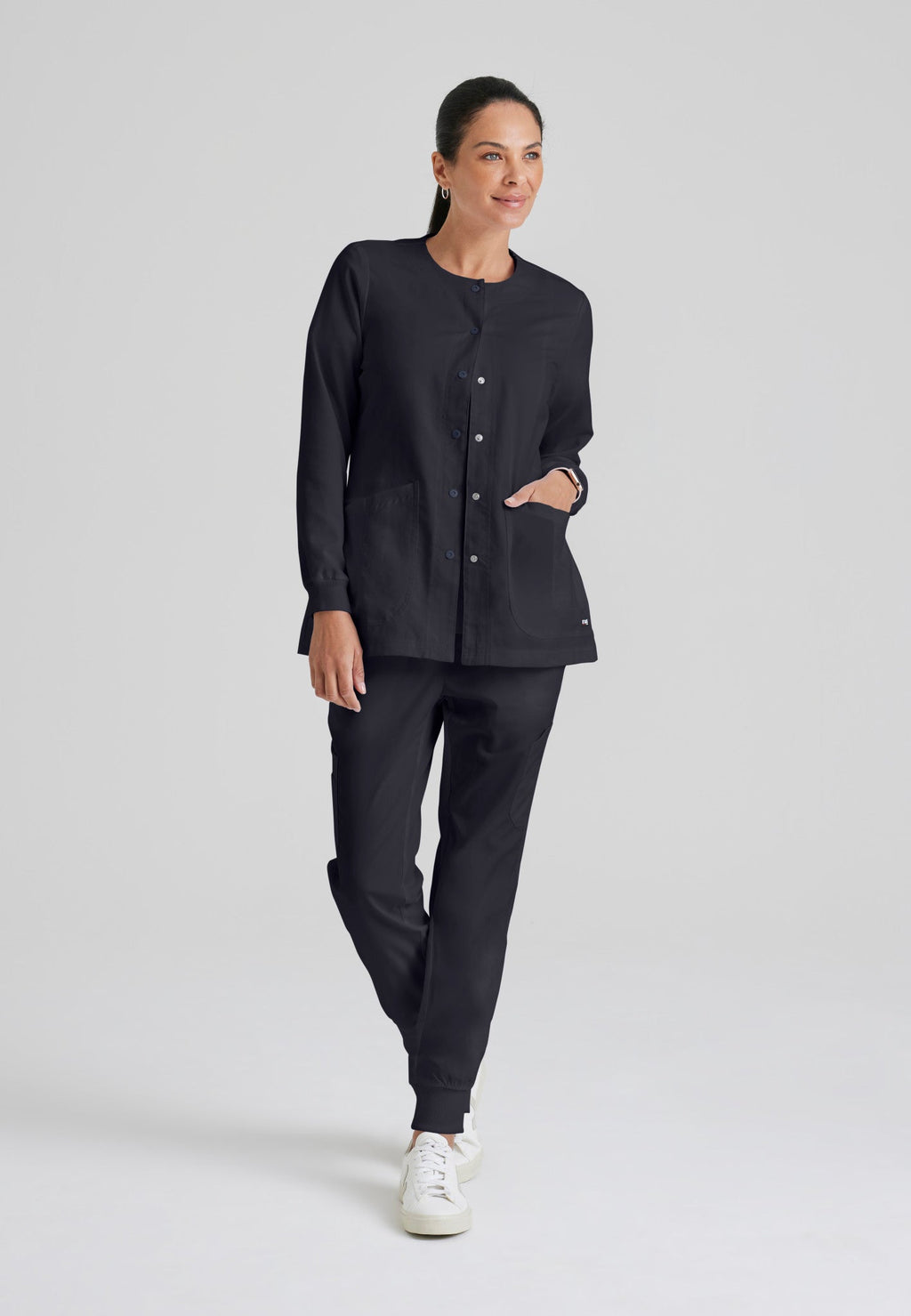 Jamie Snap - Front Scrub JacketGrey's Anatomy Classic4450-STEEL-XS