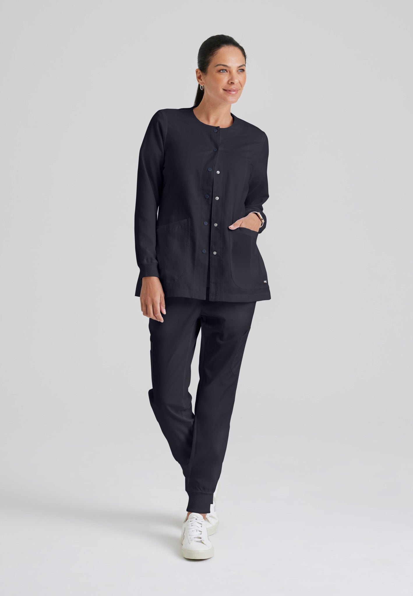 Jamie Snap - Front Scrub JacketGrey's Anatomy Classic4450-STEEL-XS
