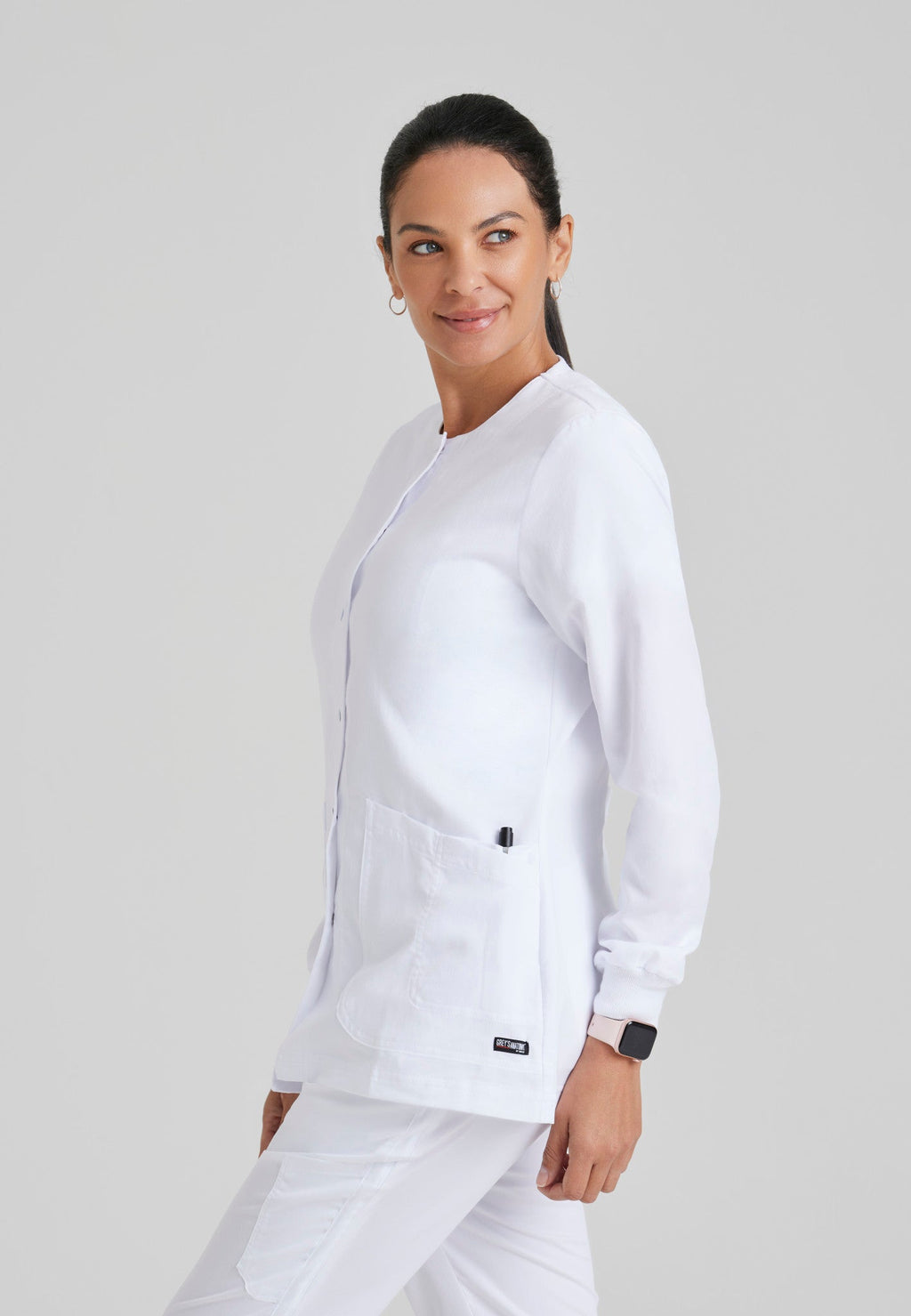 Jamie Snap - Front Scrub JacketGrey's Anatomy Classic4450-WHITE-XS