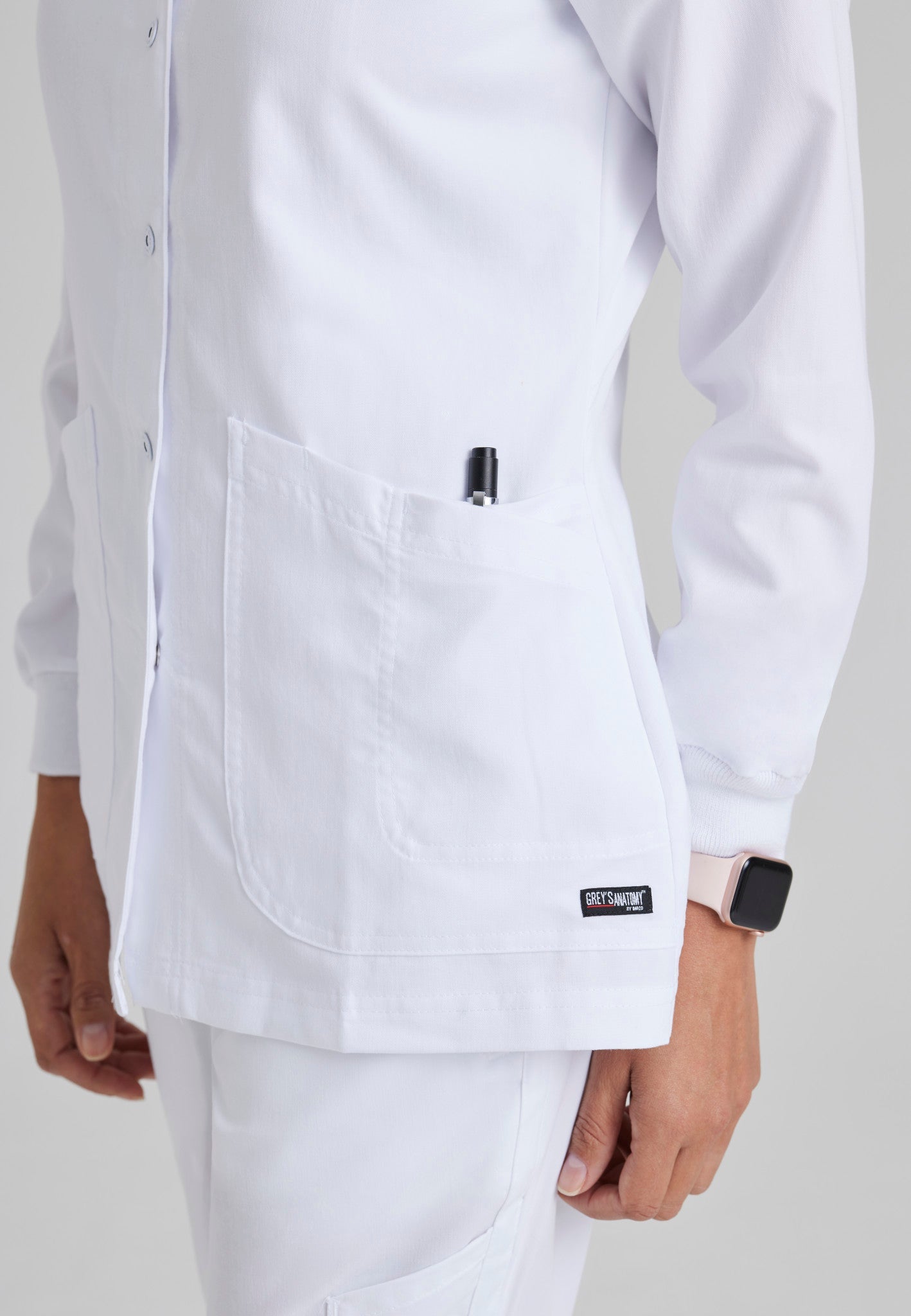 Jamie Snap - Front Scrub JacketGrey's Anatomy Classic4450-WHITE-XS