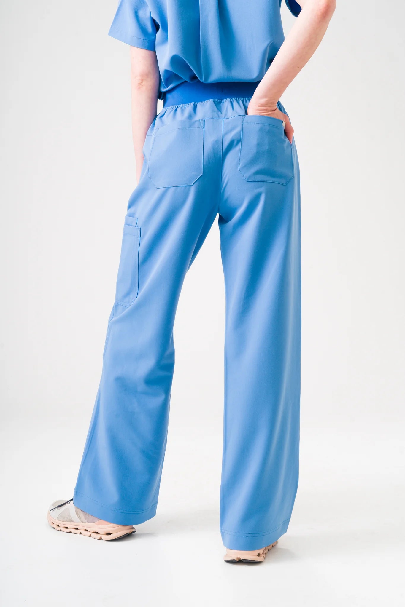 ACE High-Waisted Wide Leg Scrub Pants