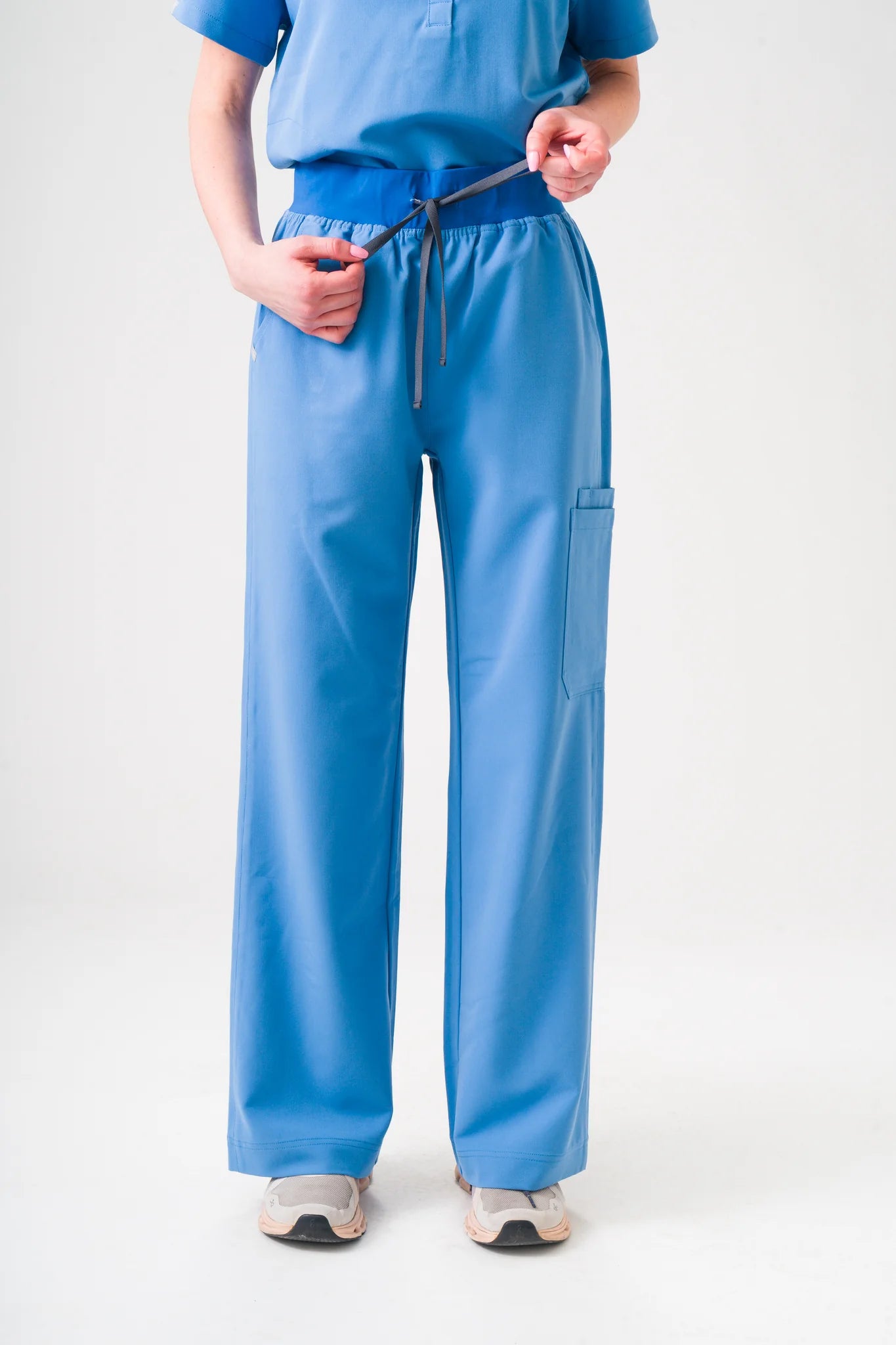 ACE High-Waisted Wide Leg Scrub Pants