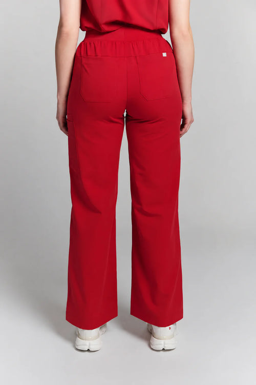 ACE High-Waisted Wide Leg Scrub Pants
