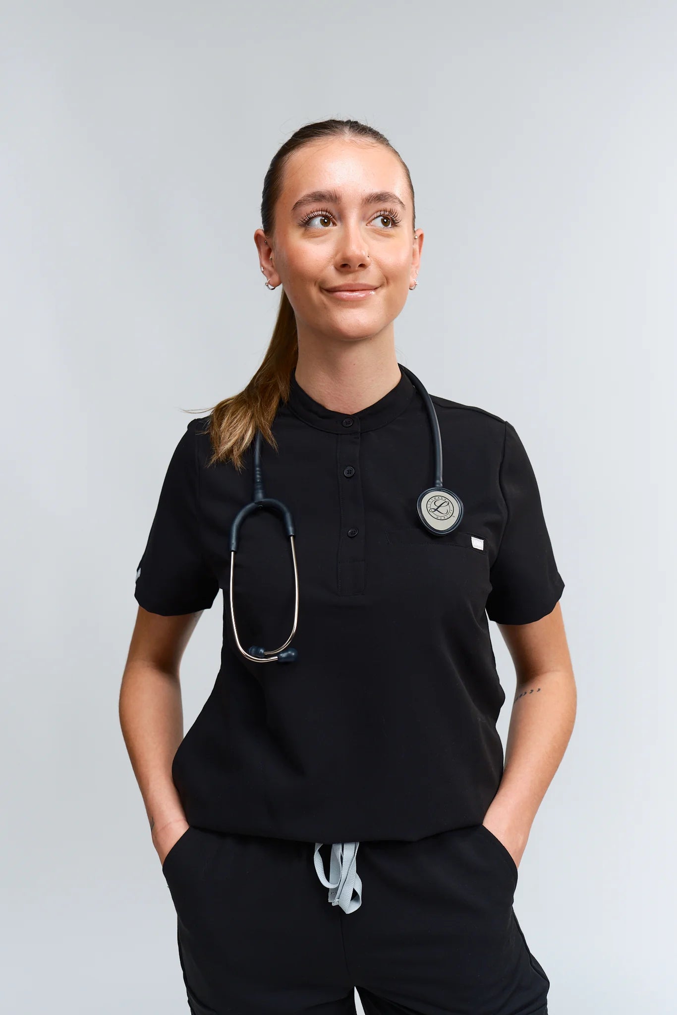 Gloria Button Up Scrub Top