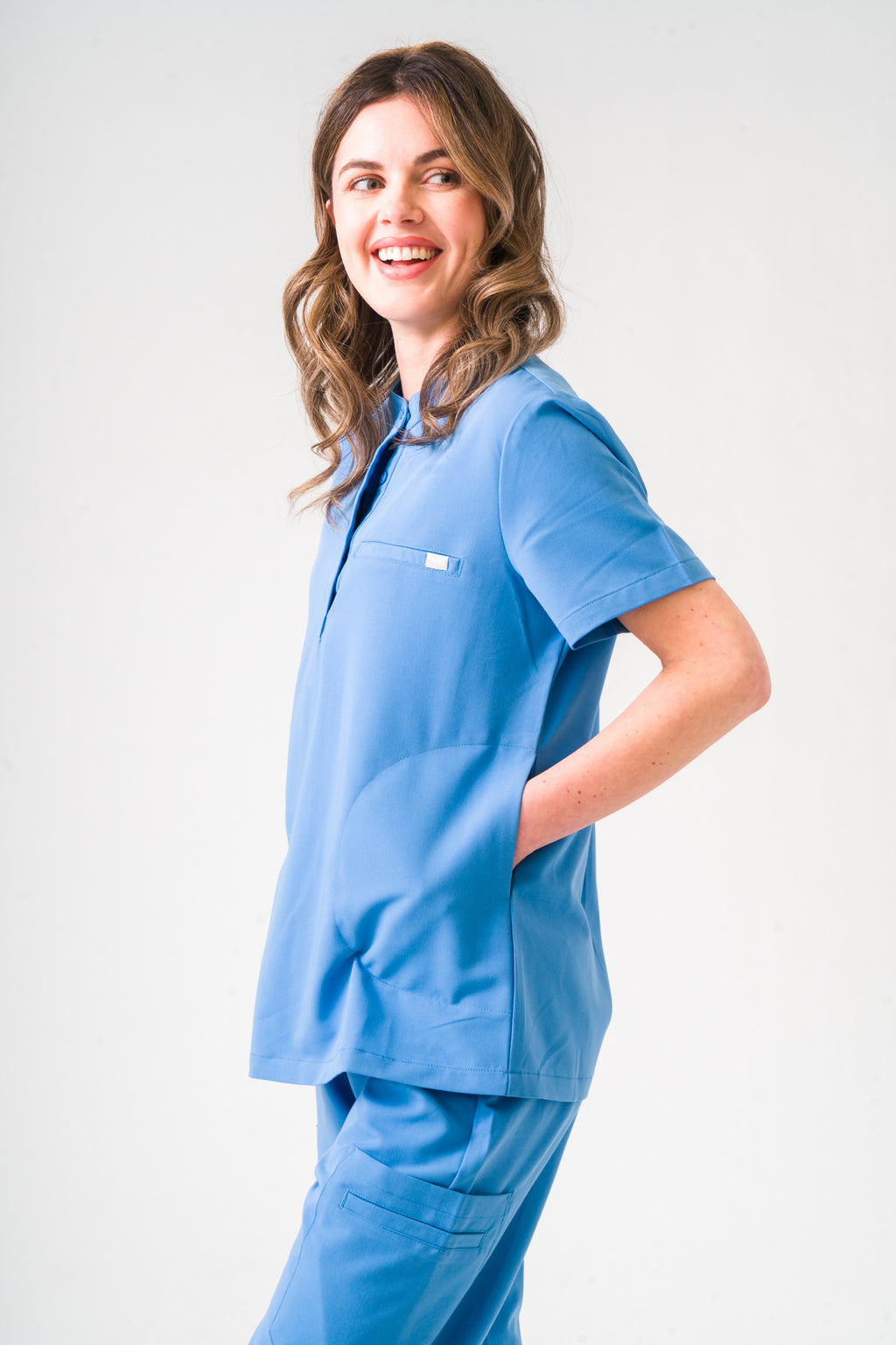 Gloria Button Up Scrub Top