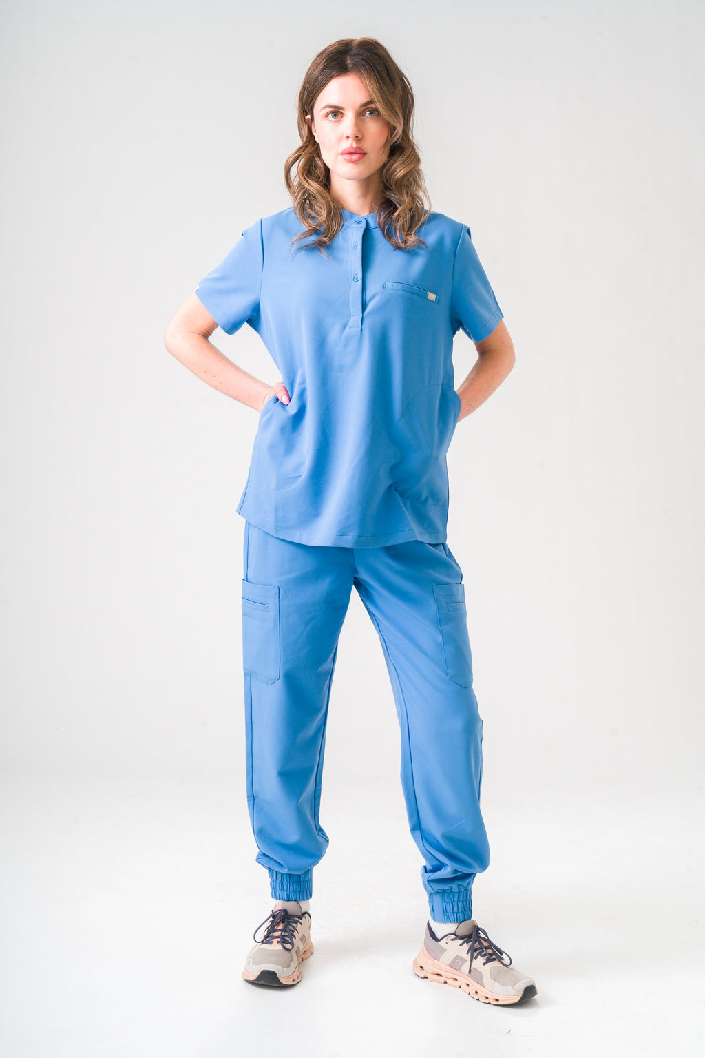 Gloria Button Up Scrub Top