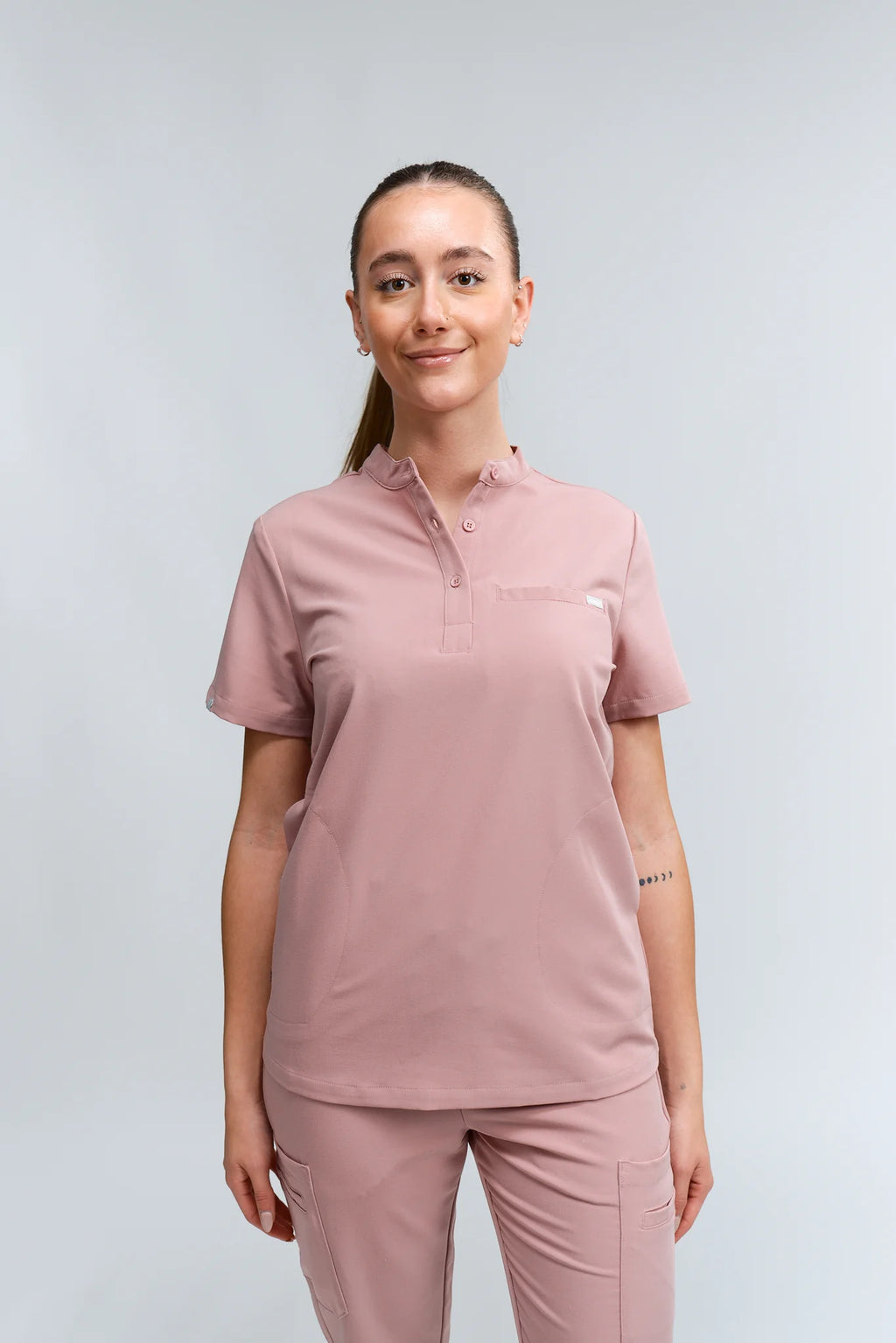 Gloria Button Up Scrub Top
