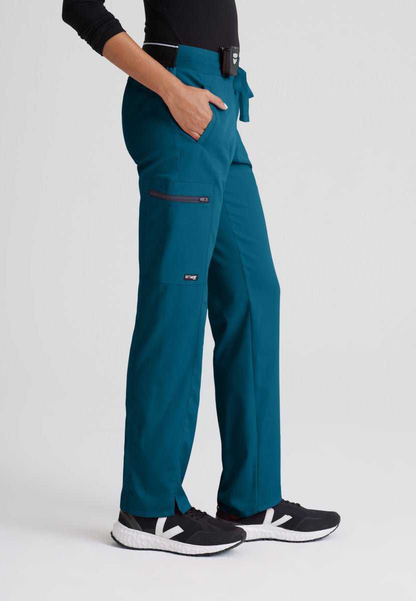 Kim Mid - Rise Straight Leg Scrub PantGrey's Anatomy Spandex StretchGRSP500-BAHAMA-XXS