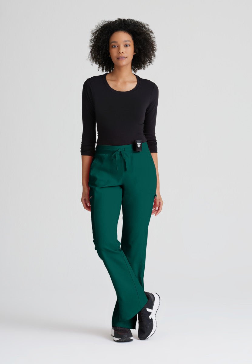 Kim Mid - Rise Straight Leg Scrub PantGrey's Anatomy Spandex StretchGRSP500-HUNTER-XXS