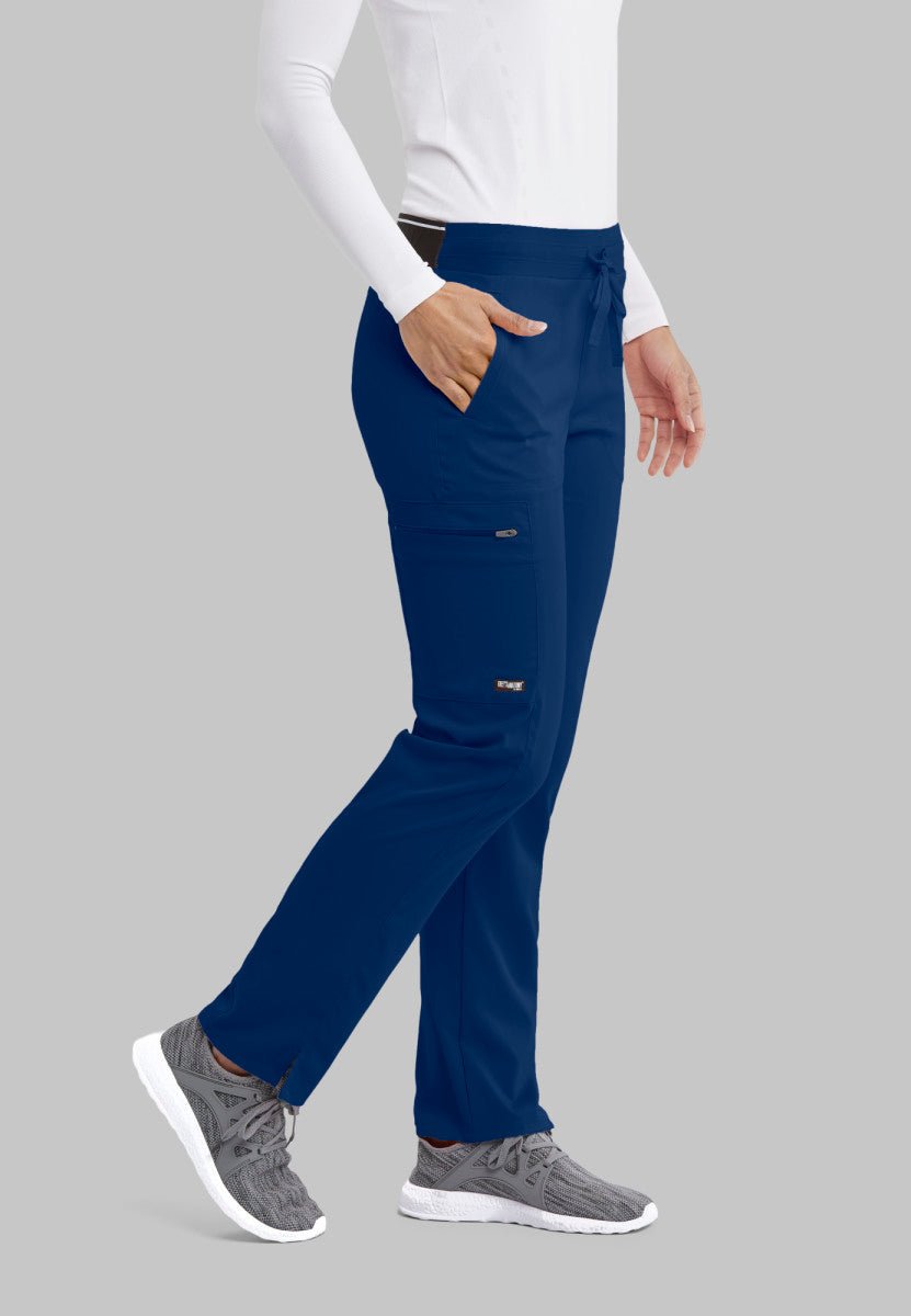 Kim Mid - Rise Straight Leg Scrub PantGrey's Anatomy Spandex StretchGRSP500-INDIGO-XXS