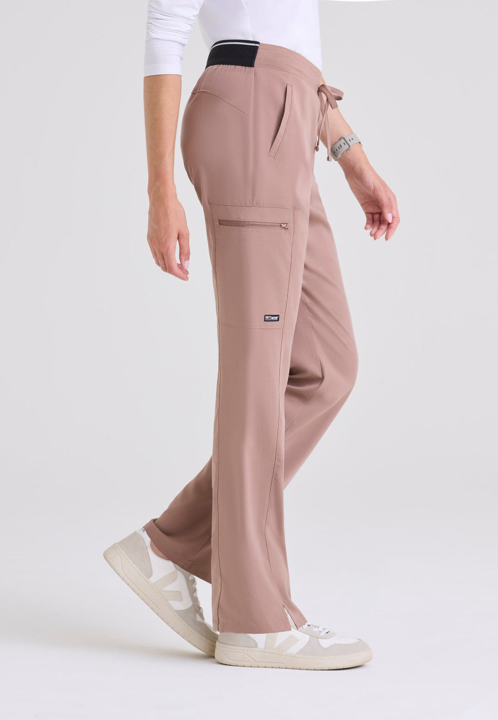 Kim Mid - Rise Straight Leg Scrub PantGrey's Anatomy Spandex StretchGRSP500-MOCHA-XXS