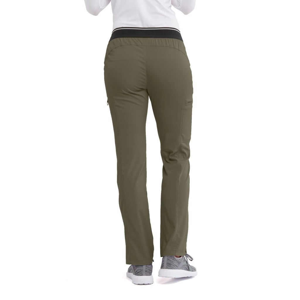 Kim Mid - Rise Straight Leg Scrub PantGrey's Anatomy Spandex StretchGRSP500-OLIVE-XXS