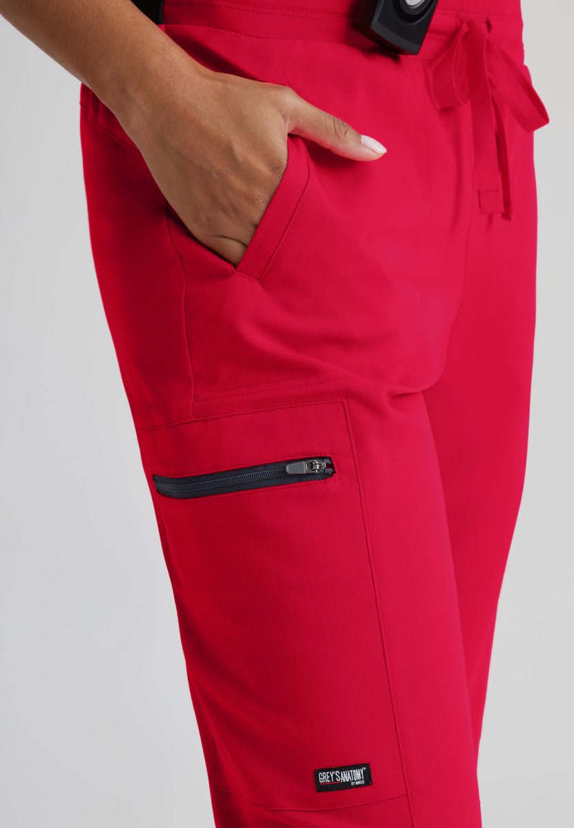 Kim Mid - Rise Straight Leg Scrub PantGrey's Anatomy Spandex StretchGRSP500-RED-XXS