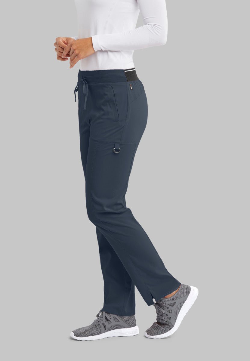 Kim Mid - Rise Straight Leg Scrub PantGrey's Anatomy Spandex StretchGRSP500-STEEL-XXS