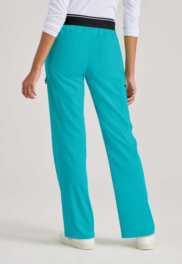 Kim Mid - Rise Straight Leg Scrub PantGrey's Anatomy Spandex StretchGRSP500-TEAL-XXS
