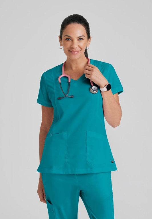 Grey's Anatomy Kira Scrub Top Women's Scrub Top Grey's Anatomy Classic Teal XS 