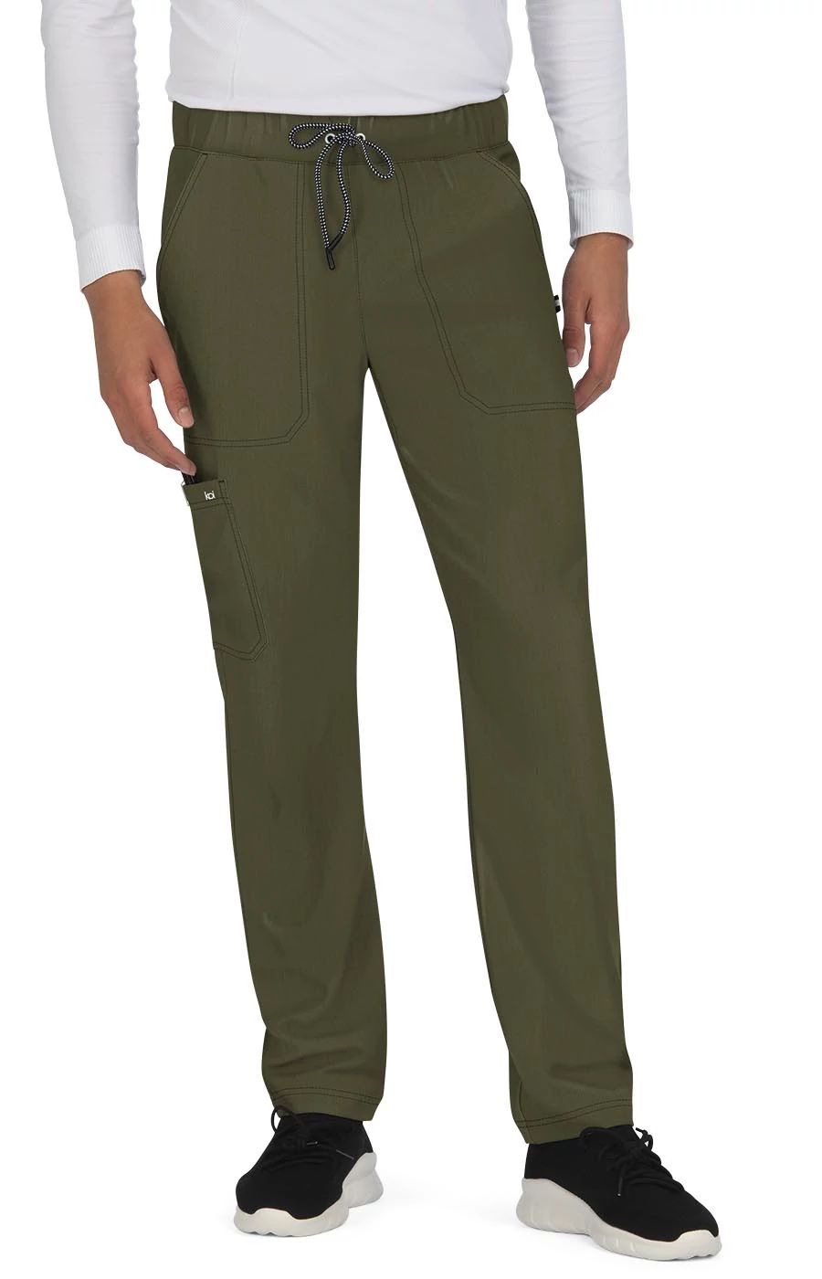 Make It Happen - Men’s 6-Pocket Scrub Pants Men's Scrub Pant koi Next Gen Olive XS Regular 32"