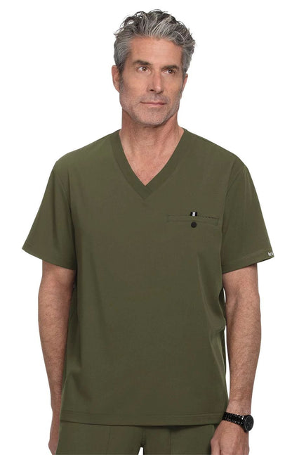 On Call Men's 1-Pocket Tuck-In Scrub Top Men's Scrub Top koi Next Gen Olive XS