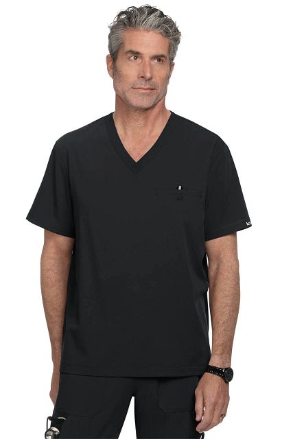 On Call Men's 1-Pocket Tuck-In Scrub Top Men's Scrub Top koi Next Gen Black XS