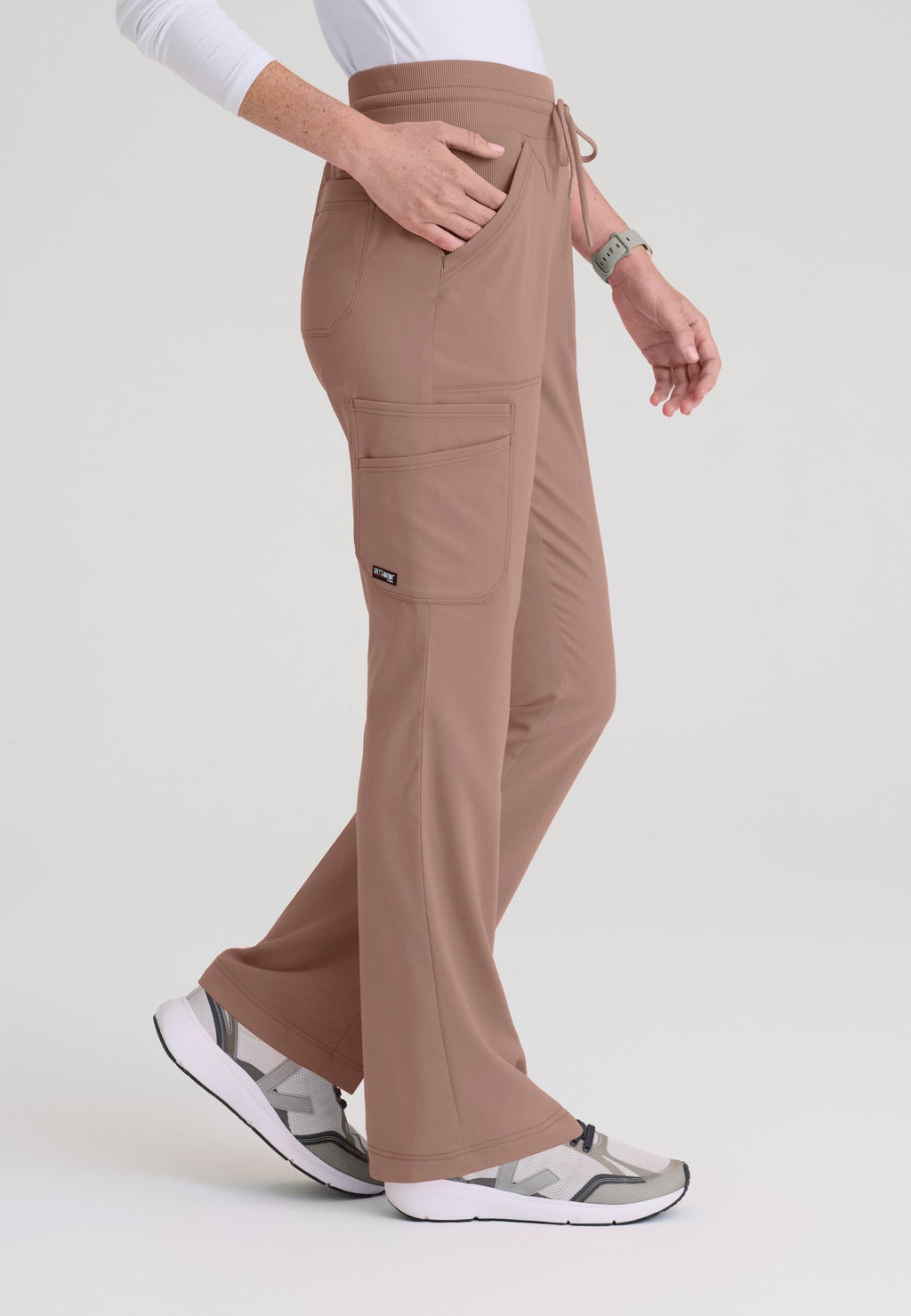 Kristi High - Rise Scrub PantGrey's Anatomy Spandex StretchGRSP722-MOCHA-XXS