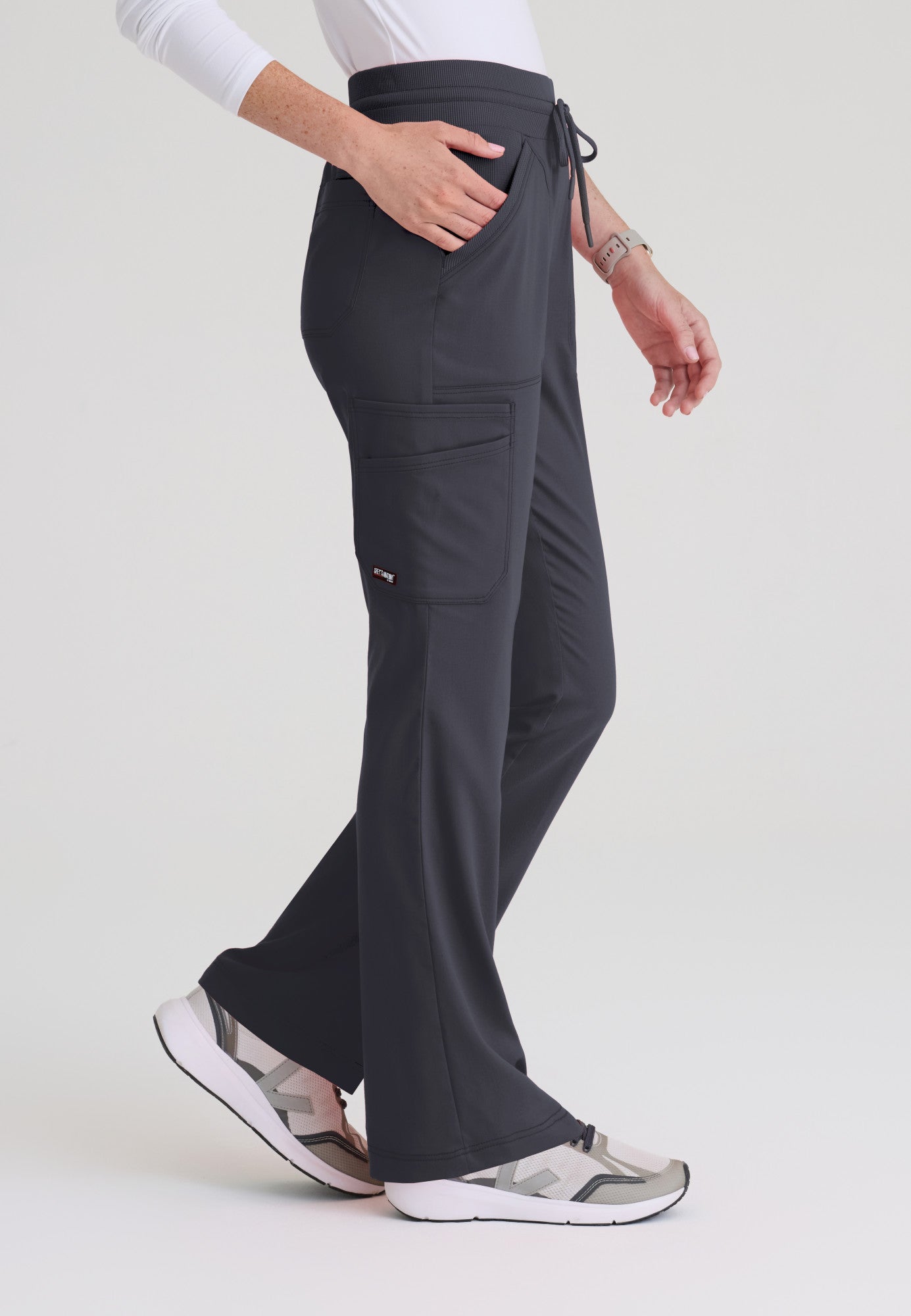 Kristi High - Rise Scrub PantGrey's Anatomy Spandex StretchGRSP722-STEEL-XXS