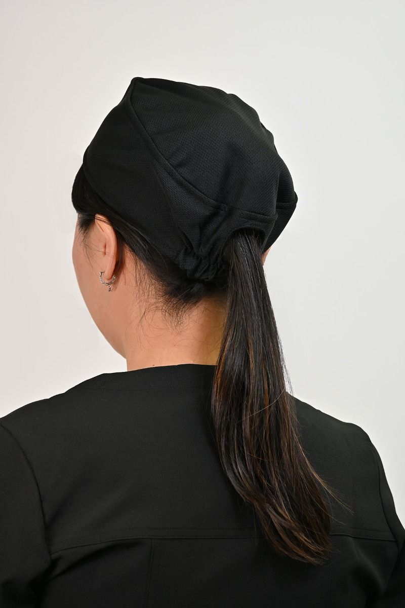 Ladies Mesh Chef HatMobbCF601-BLACK-S-M