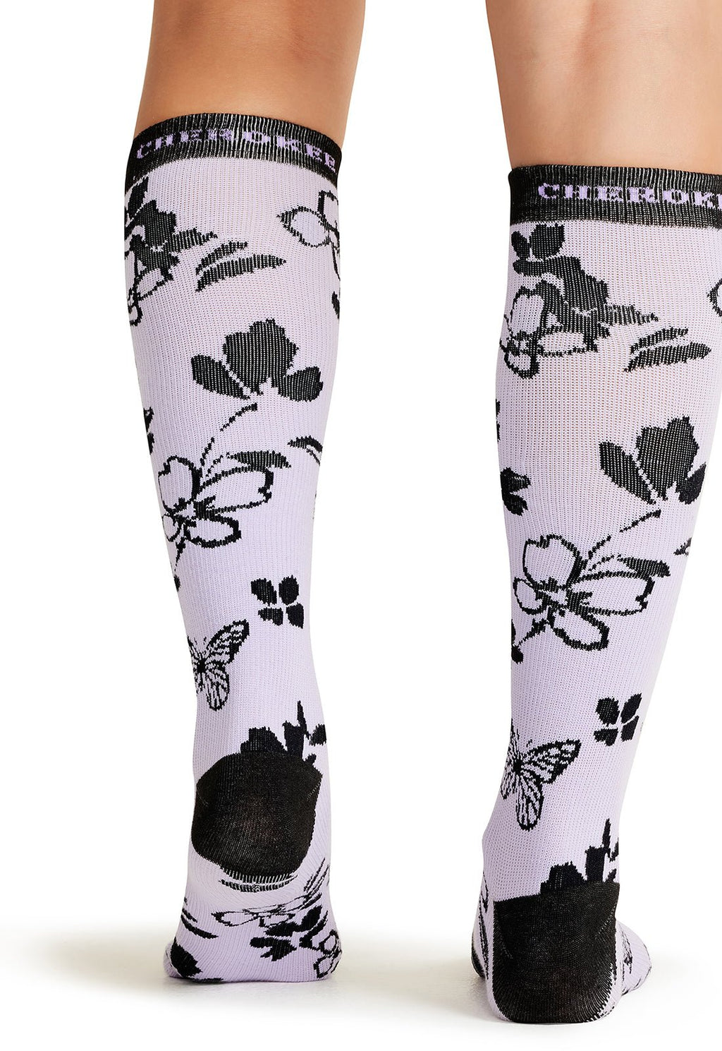 Lavender Garden Compression SocksCherokee LegwearPRINTSUPPORT-LVGRD
