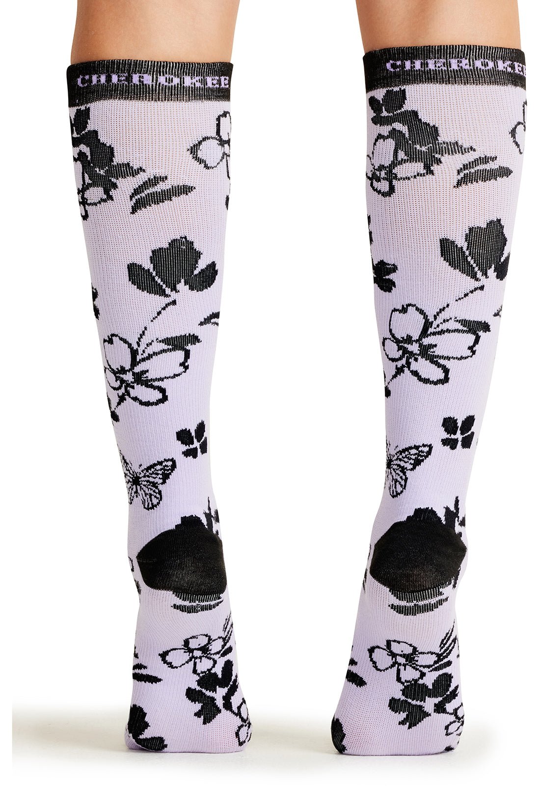 Lavender Garden Compression SocksCherokee LegwearPRINTSUPPORT-LVGRD