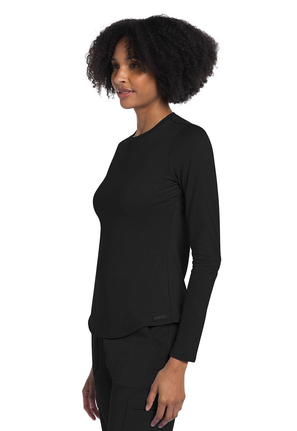 Long Sleeve Underscrub Knit TeeCherokee BasicsCK773-BLACK-XS