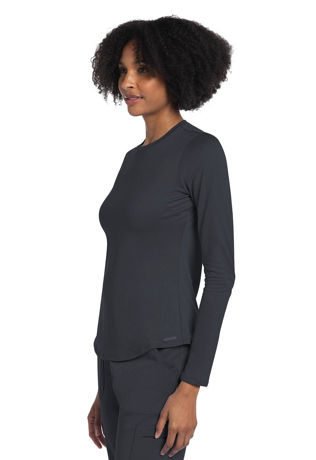 Long Sleeve Underscrub Knit TeeCherokee BasicsCK773-PEWTER-XS