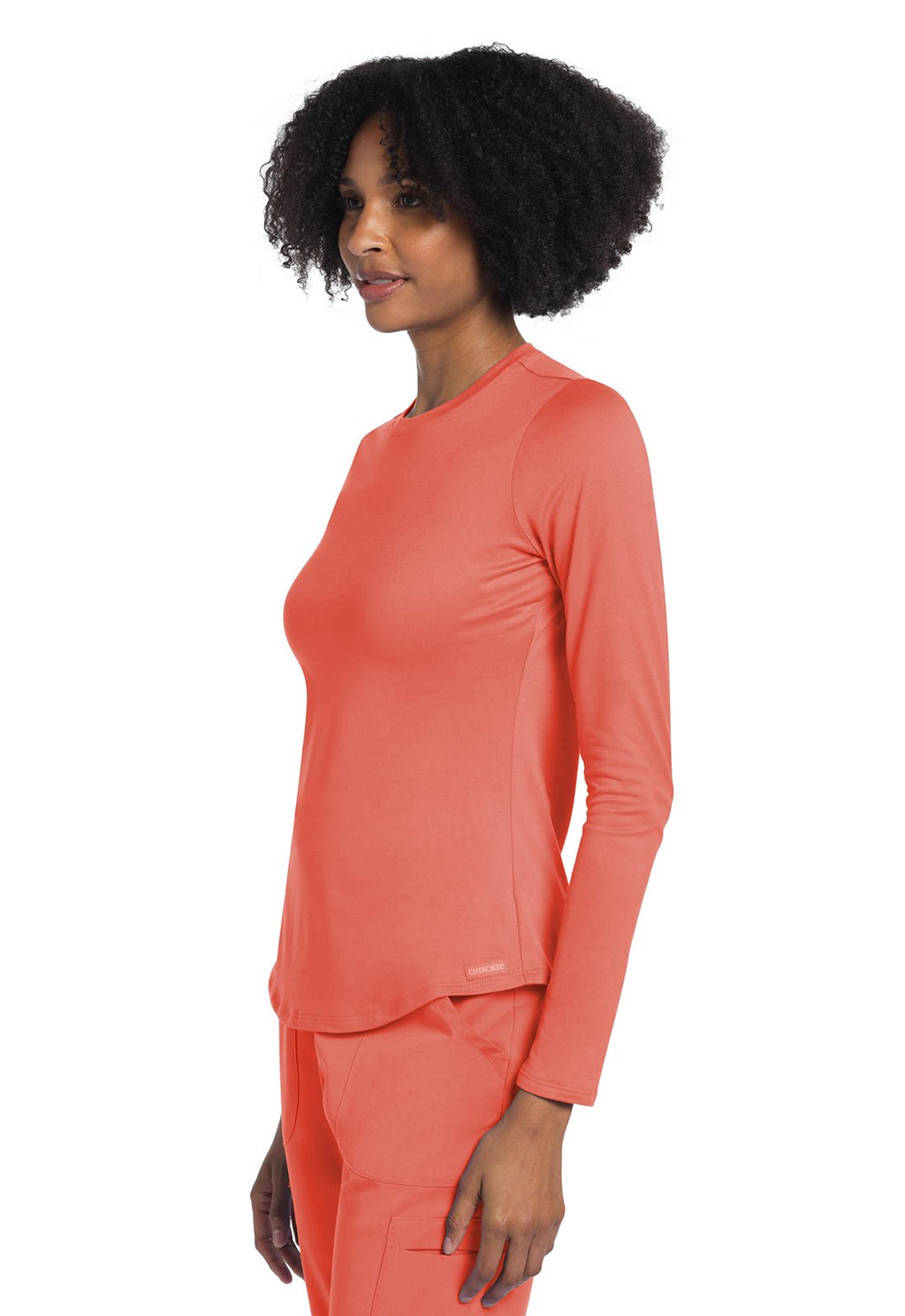 Long Sleeve Underscrub Knit TeeCherokee BasicsCK773-WHITE-XS