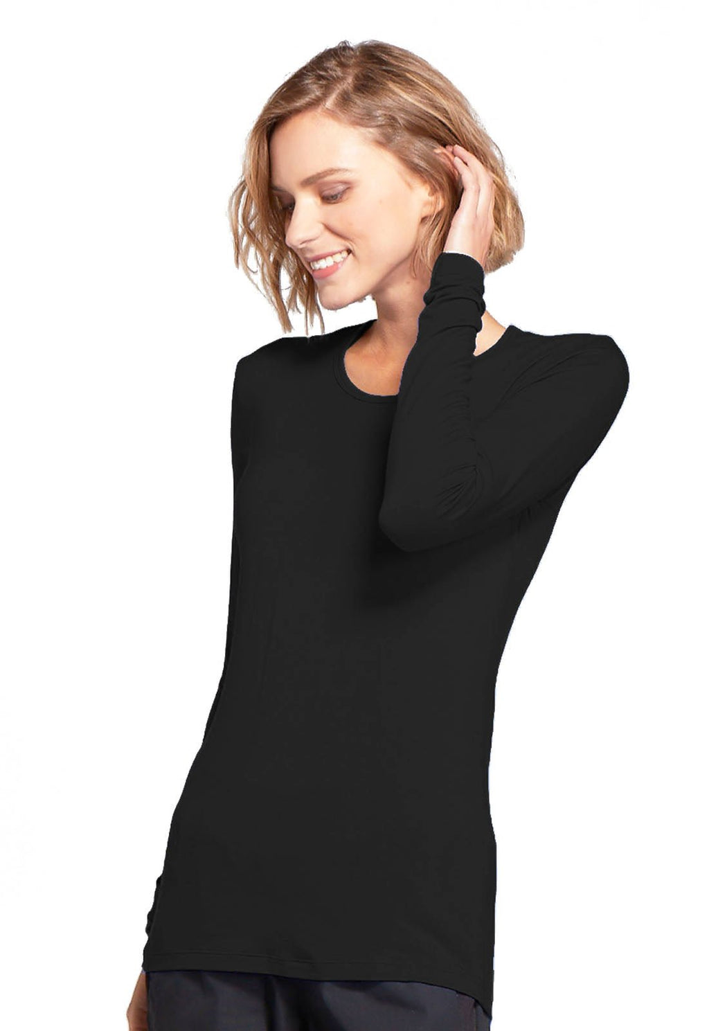 Long Sleeve Underscrub Knit TeeCherokee Workwear4881-PEWTER-XS