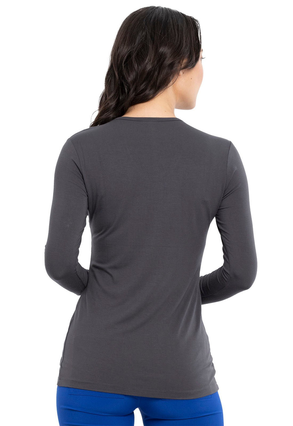 Long Sleeve Underscrub Knit TeeCherokee Workwear4881-PEWTER-XS