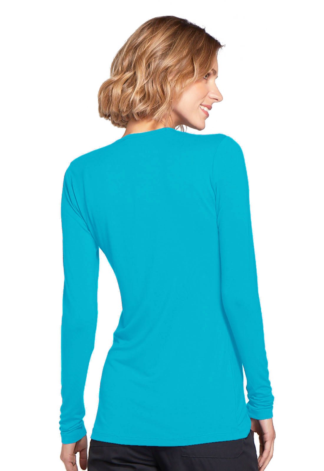 Long Sleeve Underscrub Knit TeeCherokee Workwear4881-TRQW-XS