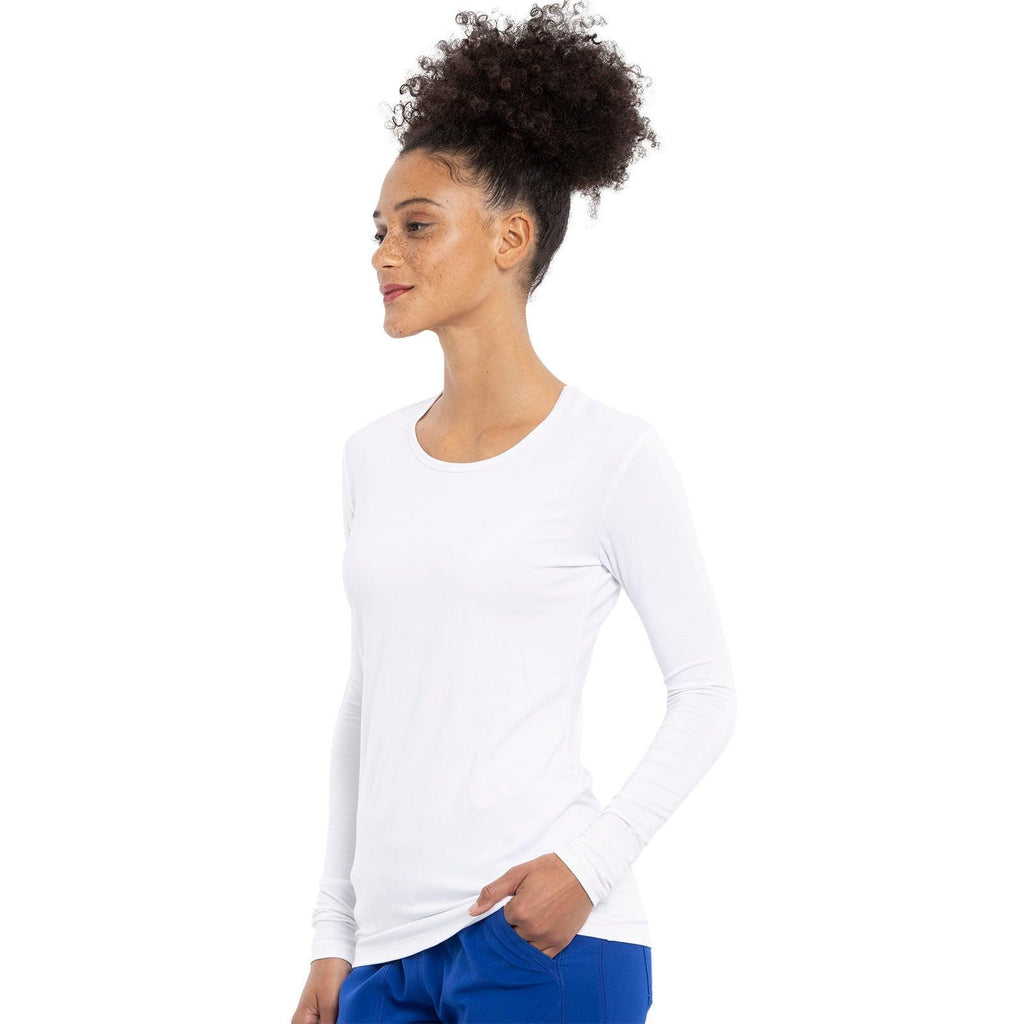 Long Sleeve Underscrub Knit TeeCherokee Workwear4881-WHITE-XS