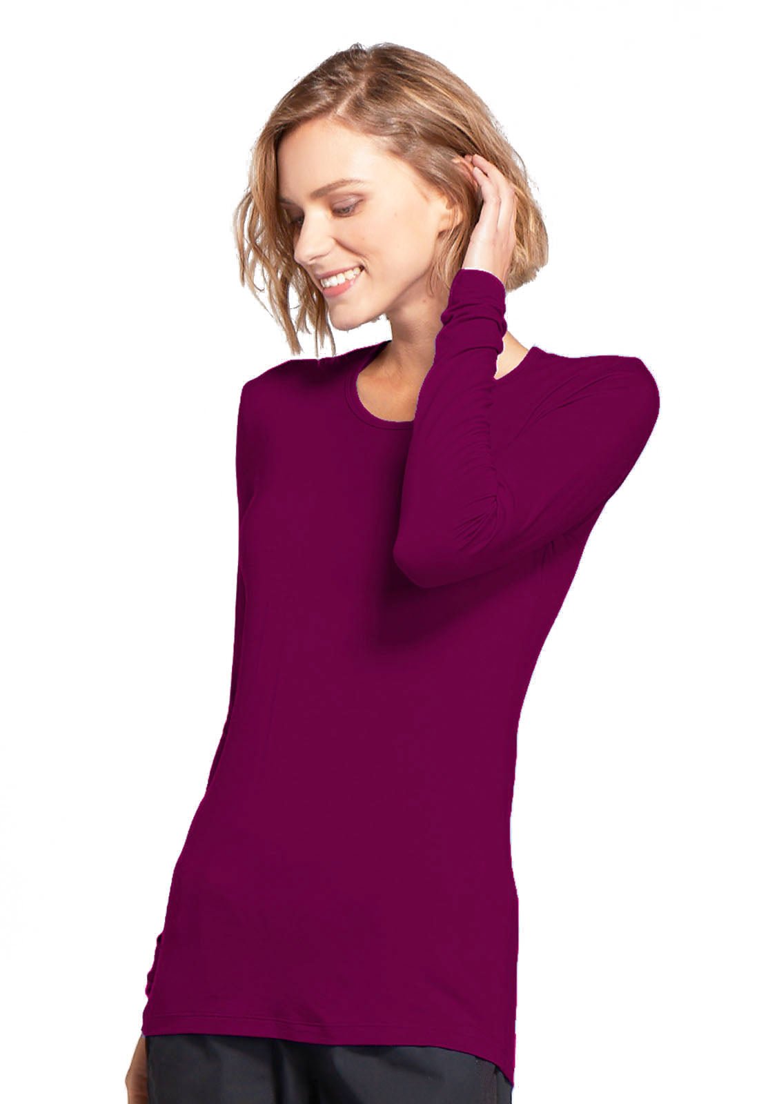 Long Sleeve Underscrub Knit TeeCherokee Workwear4881-WHITE-XS