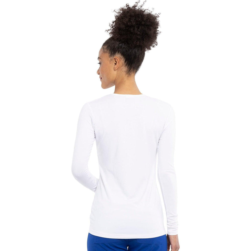 Long Sleeve Underscrub Knit TeeCherokee Workwear4881-WHITE-XS