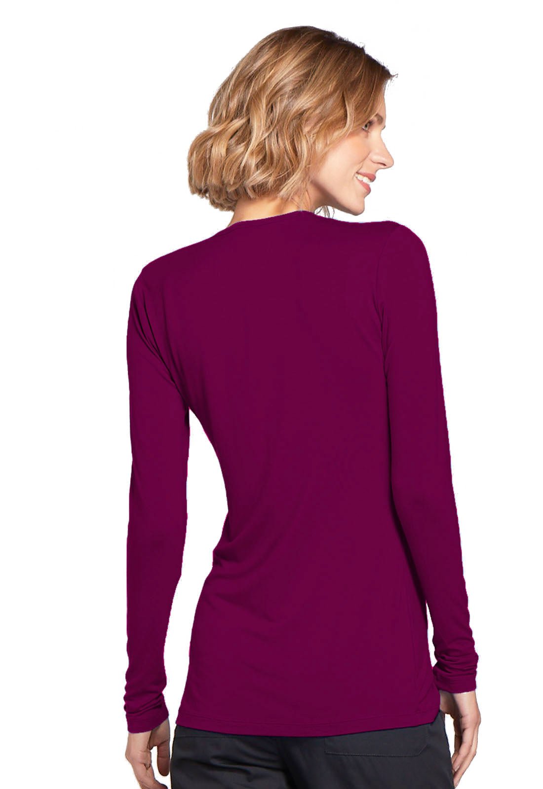 Long Sleeve Underscrub Knit TeeCherokee Workwear4881-WHITE-XS