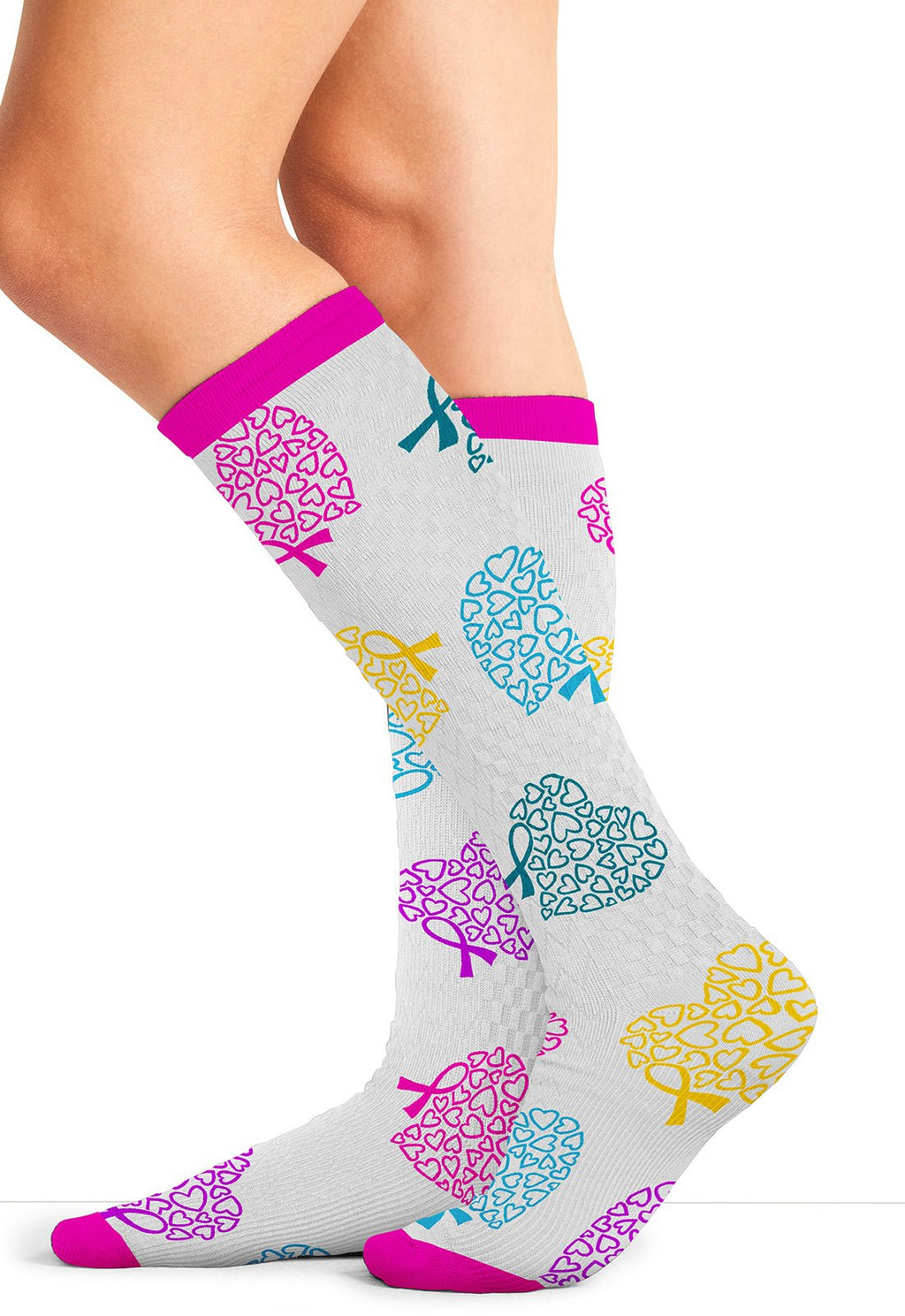 Love To Care Compression SocksCherokee LegwearPRINTSUPPORT-LVTCR-REG