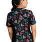 Cherokee iFlex | V-Neck Knit Panel Print Scrub Top Women's Print Top Cherokee iFlex   