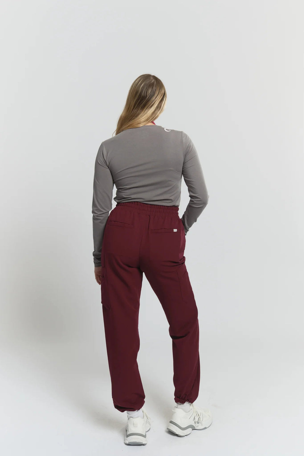 Lulu Straight Leg Scrub PantsJoiiaLULU-BURGUNDY-XS