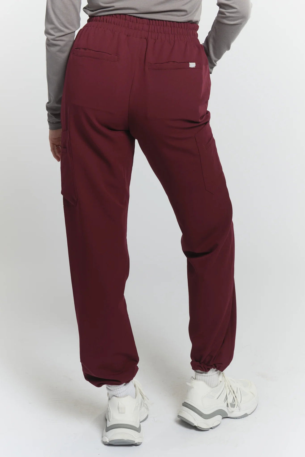 Lulu Straight Leg Scrub PantsJoiiaLULU-BURGUNDY-XS