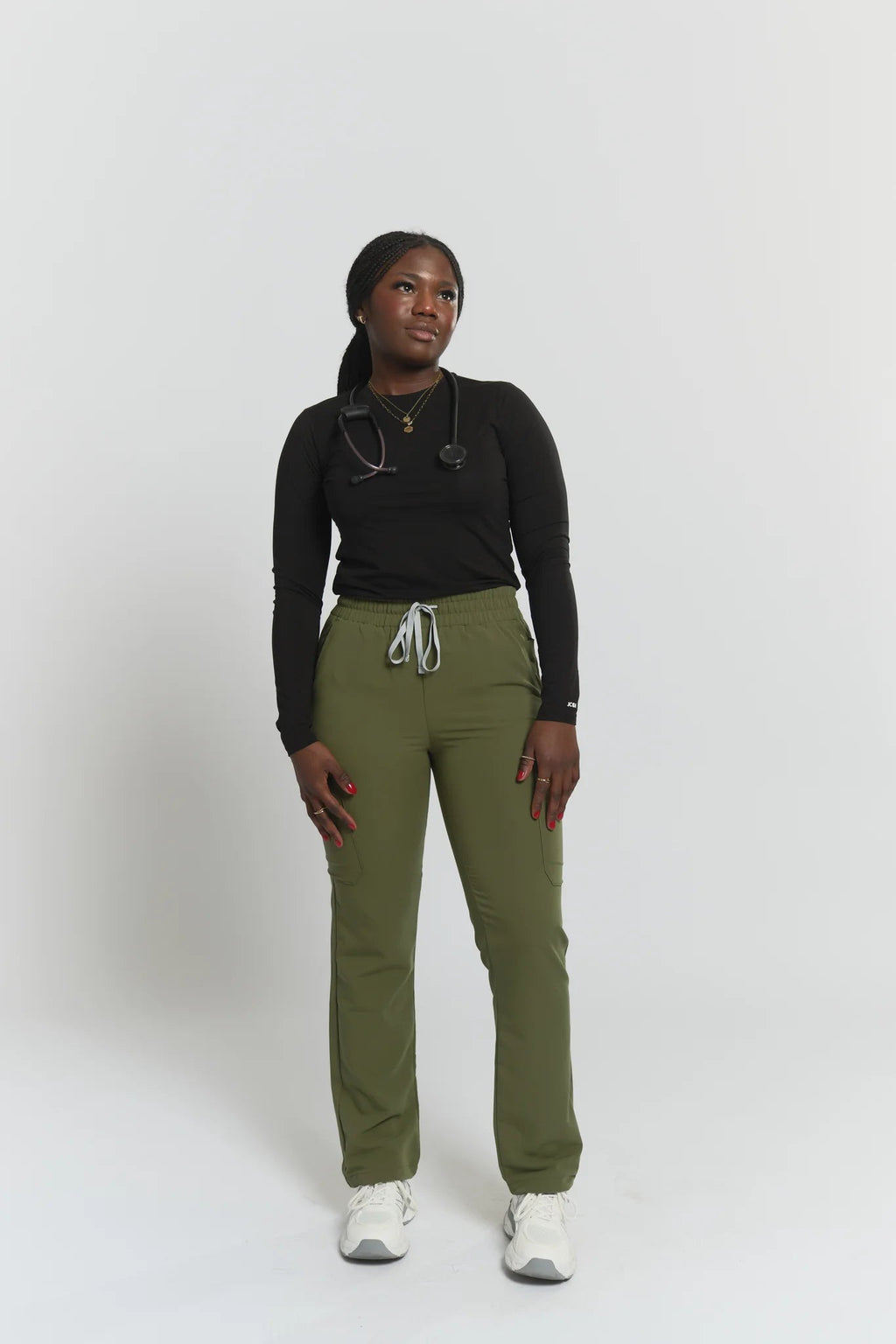 Lulu Straight Leg Scrub PantsJoiiaLULU-MOSSYGREEN-XS