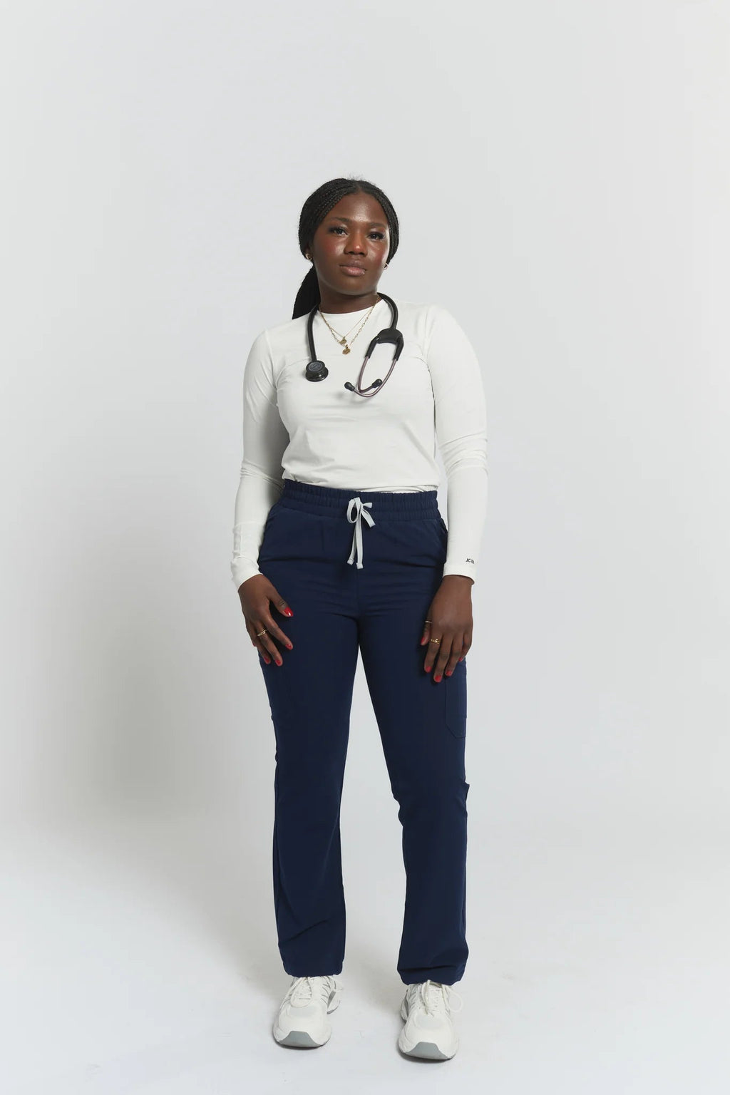 Lulu Straight Leg Scrub PantsJoiiaLULU-NAVY-XS