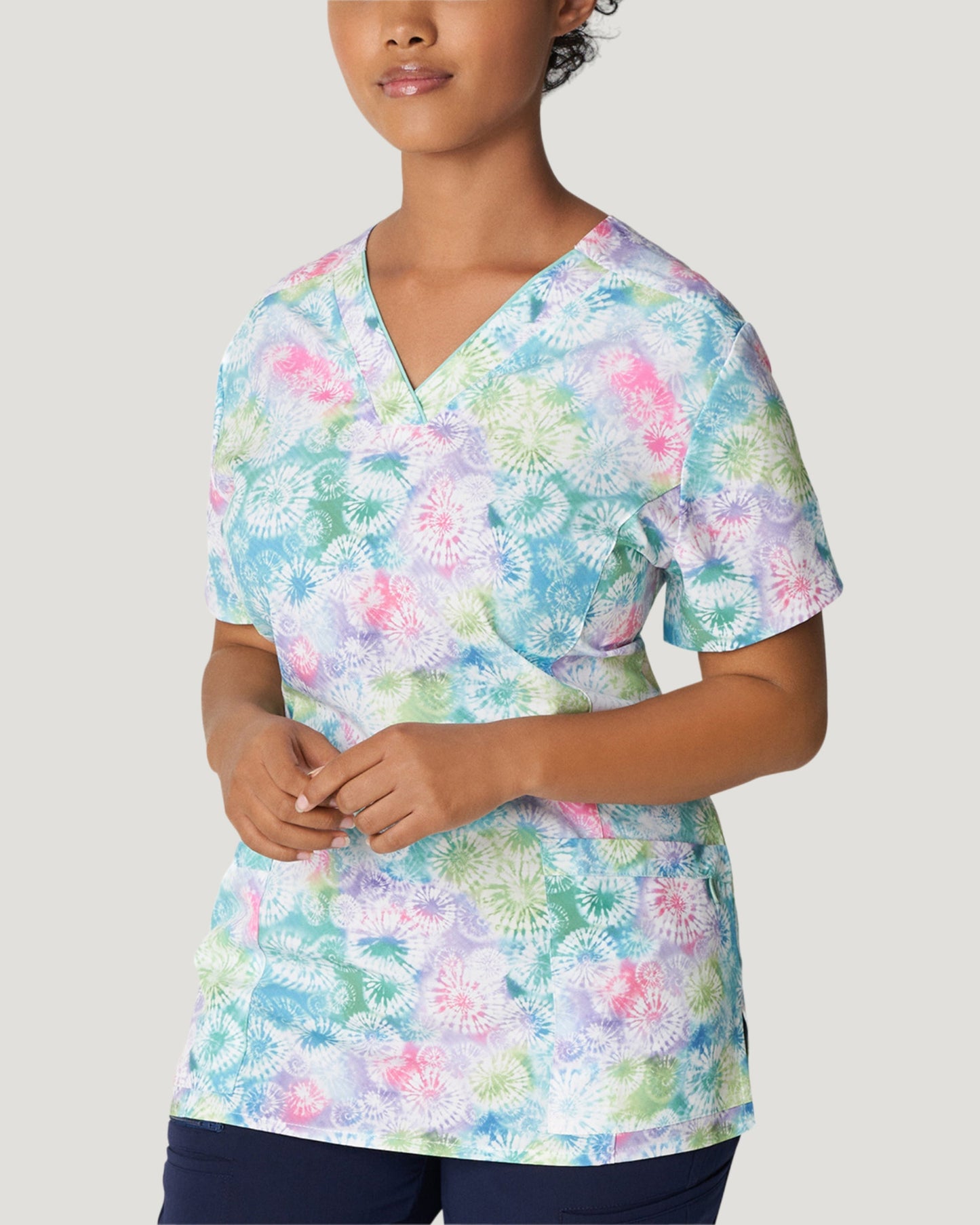 White Cross | Printed Scrub Top Women's Print Top White Cross Make A Wish XS 