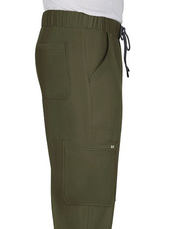 Make It Happen - Men’s 6 - Pocket Scrub Pantskoi Next Gen609-OLIVE-XS