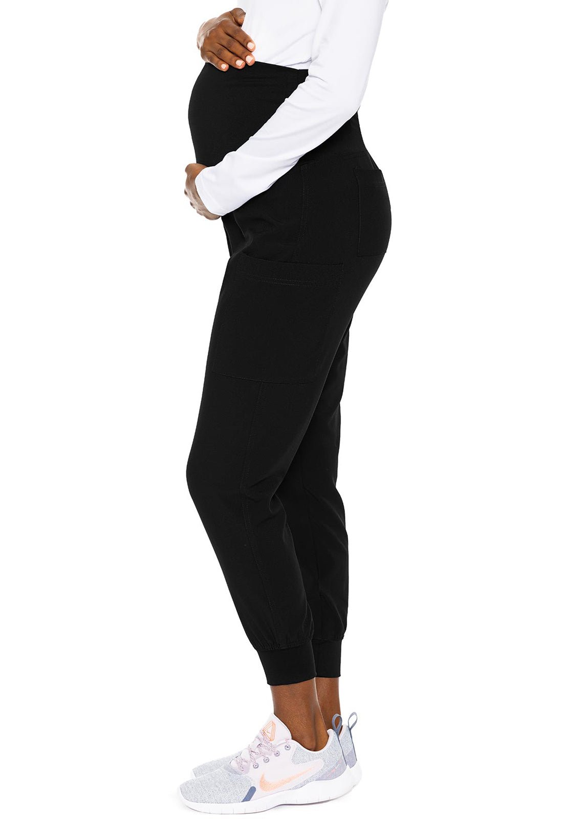 Med Couture Maternity Scrub JoggerMEDCOUTUREMC029-BLK-XS