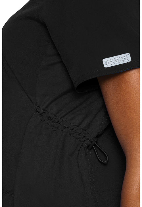 Med Couture Maternity V - Neck TopMEDCOUTUREMC628-BLACK-XS